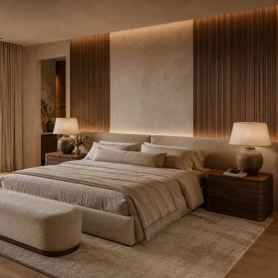 Bedroom styling detail